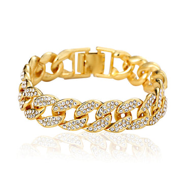 Crystal Pavé Cuban Link Bracelet