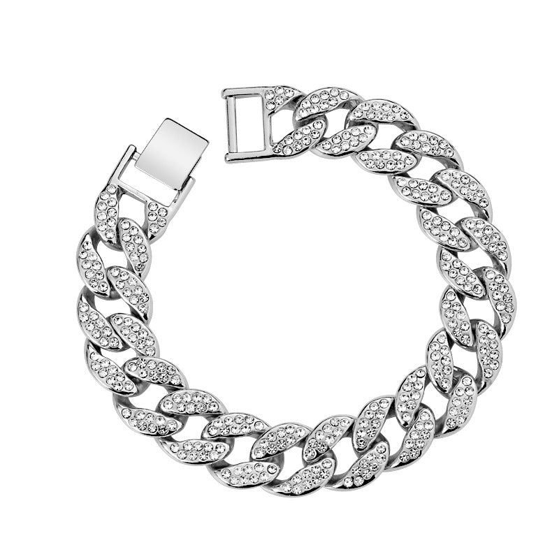 Crystal Pavé Cuban Link Bracelet