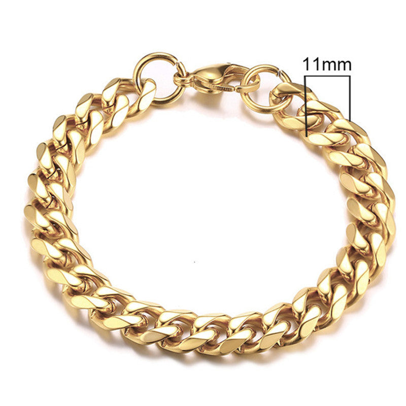 Men's Gold Cuban Chain Bracelet