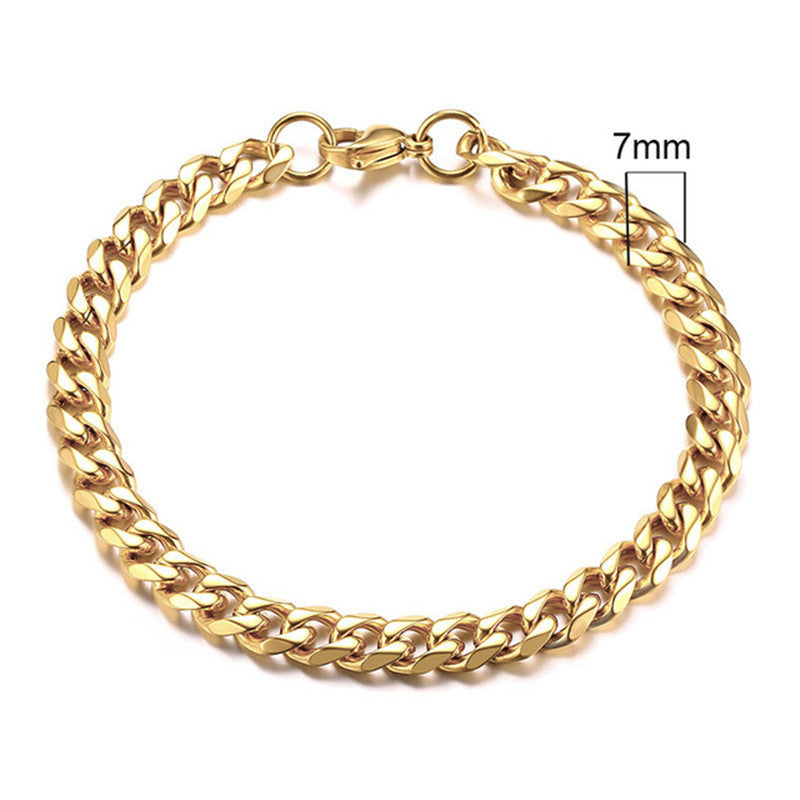 Men's Gold Cuban Chain Bracelet