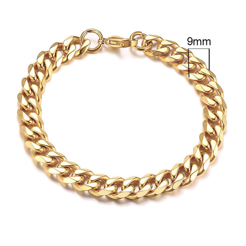 Men's Gold Cuban Chain Bracelet