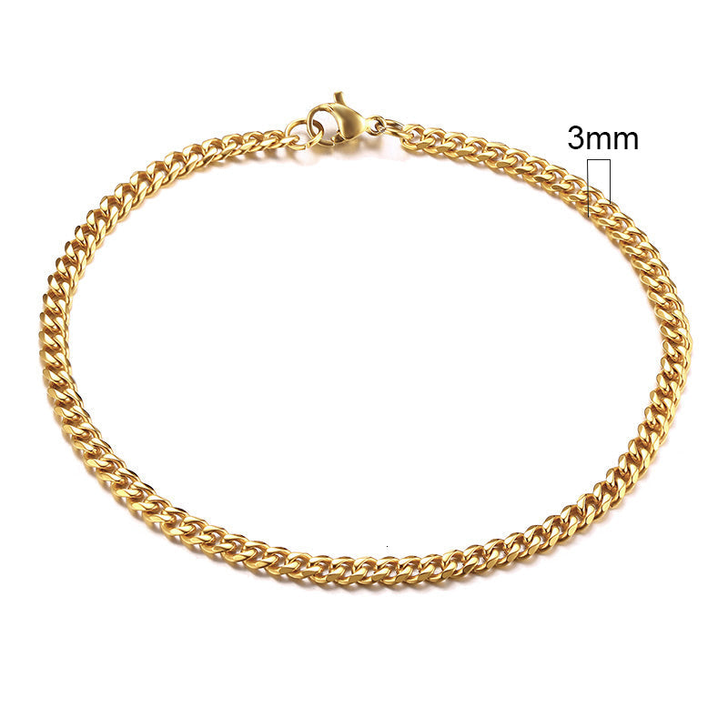Men's Gold Cuban Chain Bracelet