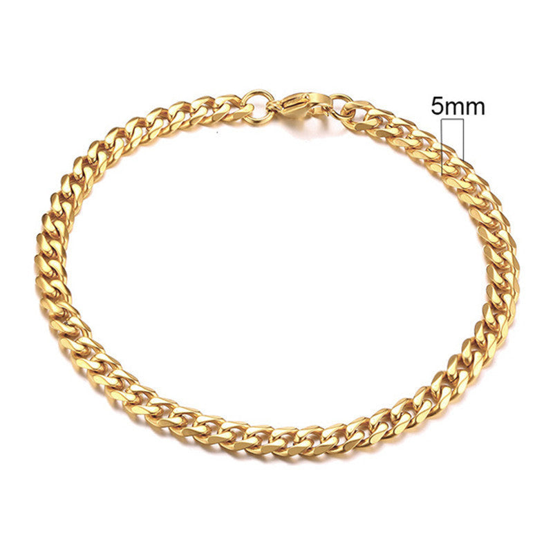Men's Gold Cuban Chain Bracelet