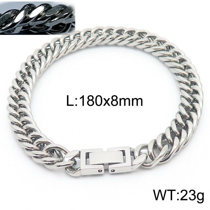 Titanium Cuban Link Chain Bracelet