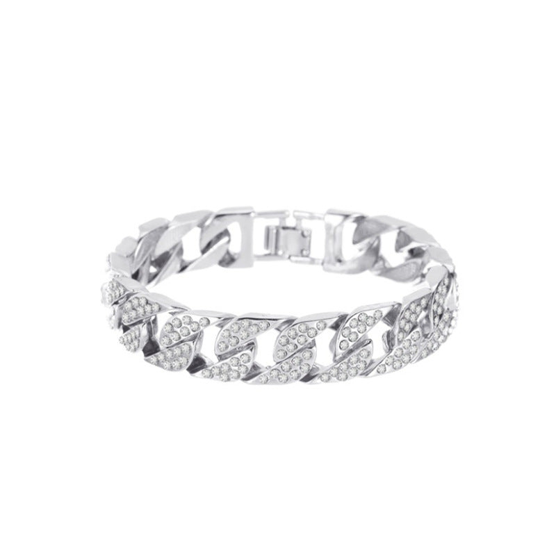 Crystal Pavé Cuban Link Bracelet