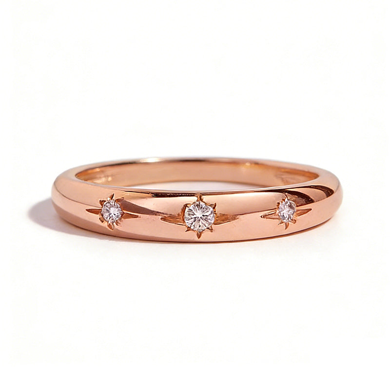 Gold Star Birthstone Ring