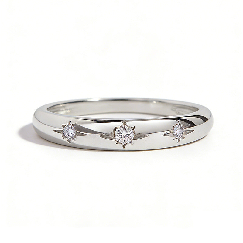 Gold Star Birthstone Ring