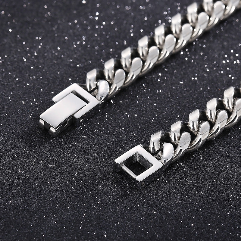 Titanium Cuban Link Chain Bracelet