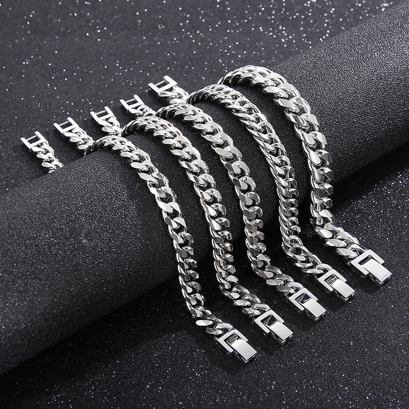 Titanium Cuban Link Chain Bracelet