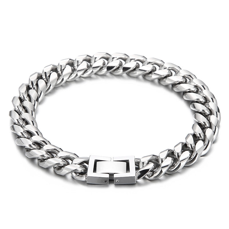 Titanium Cuban Link Chain Bracelet