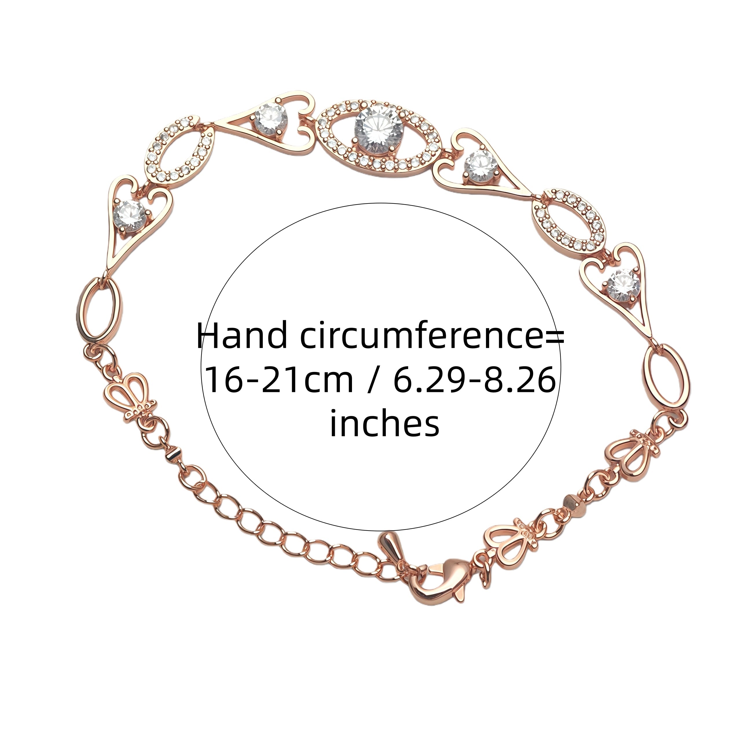 Heart & Halo Rose Gold Butterfly Bracelet