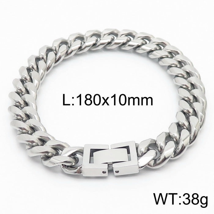 Titanium Cuban Link Chain Bracelet
