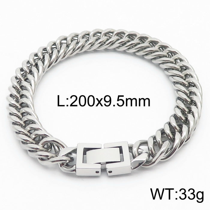Titanium Cuban Link Chain Bracelet