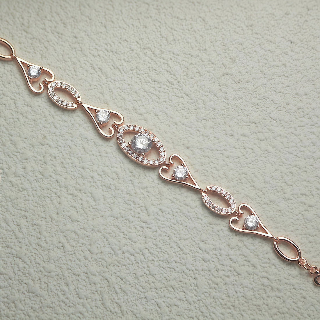 Heart & Halo Rose Gold Butterfly Bracelet