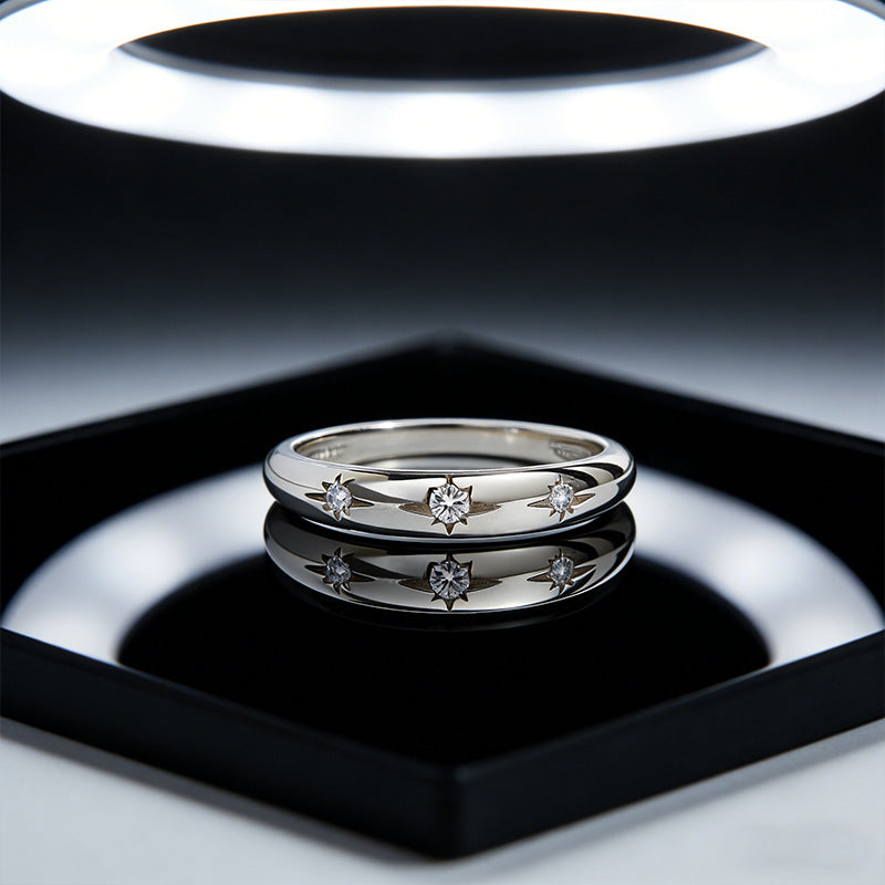 Gold Star Birthstone Ring