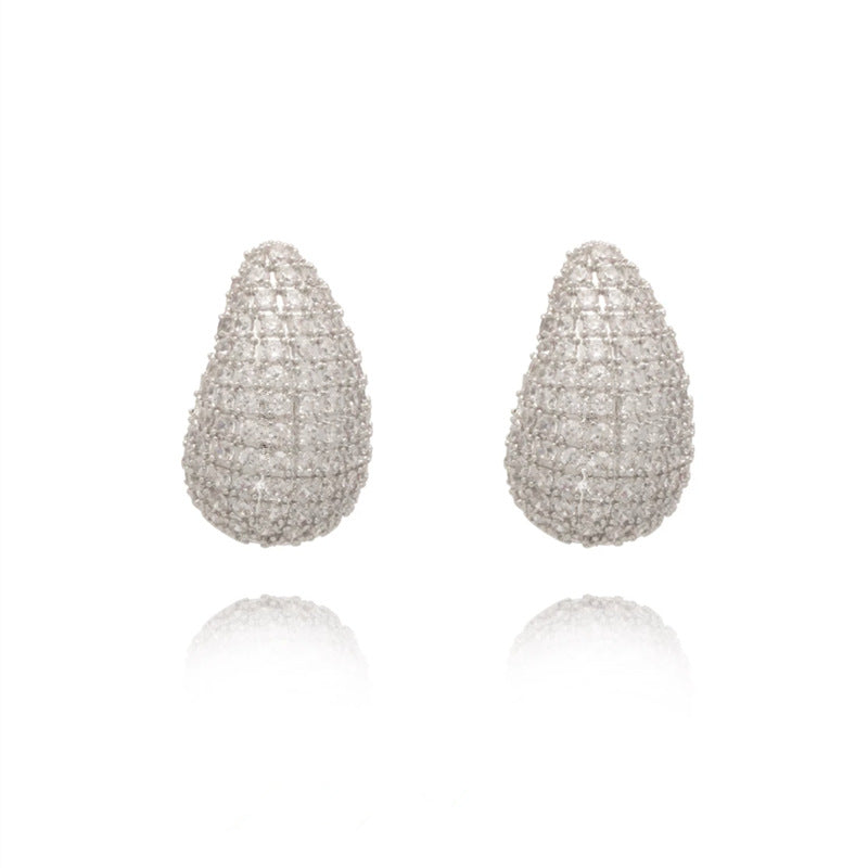 Auryn zircon teardrop earrings