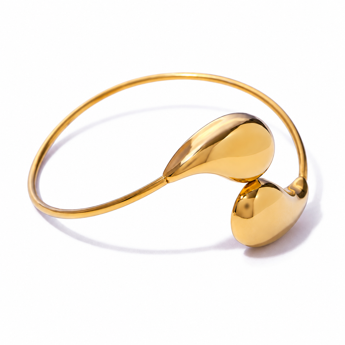 Auryn Flow gold-tone sculptural open cuff bracelet