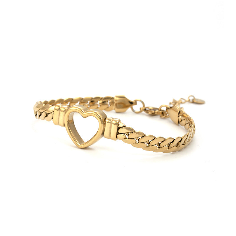 Outline — offenes Herz Armband