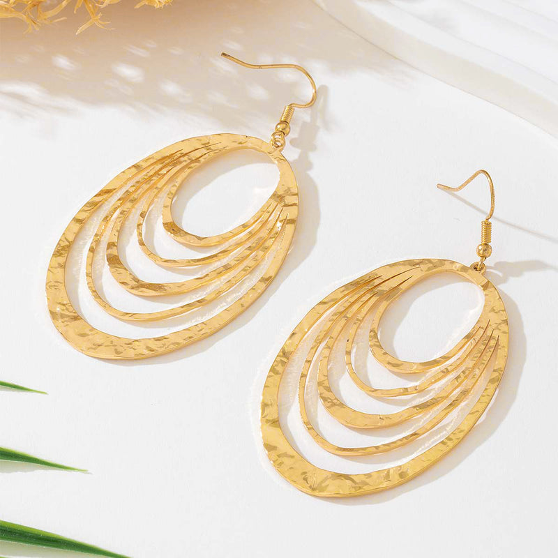 Orbit — Triple Oval Statement Earrings