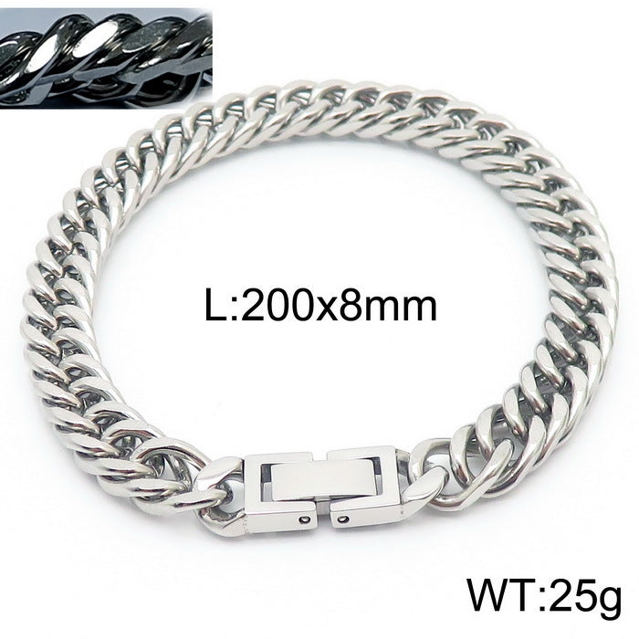 Titanium Cuban Link Chain Bracelet