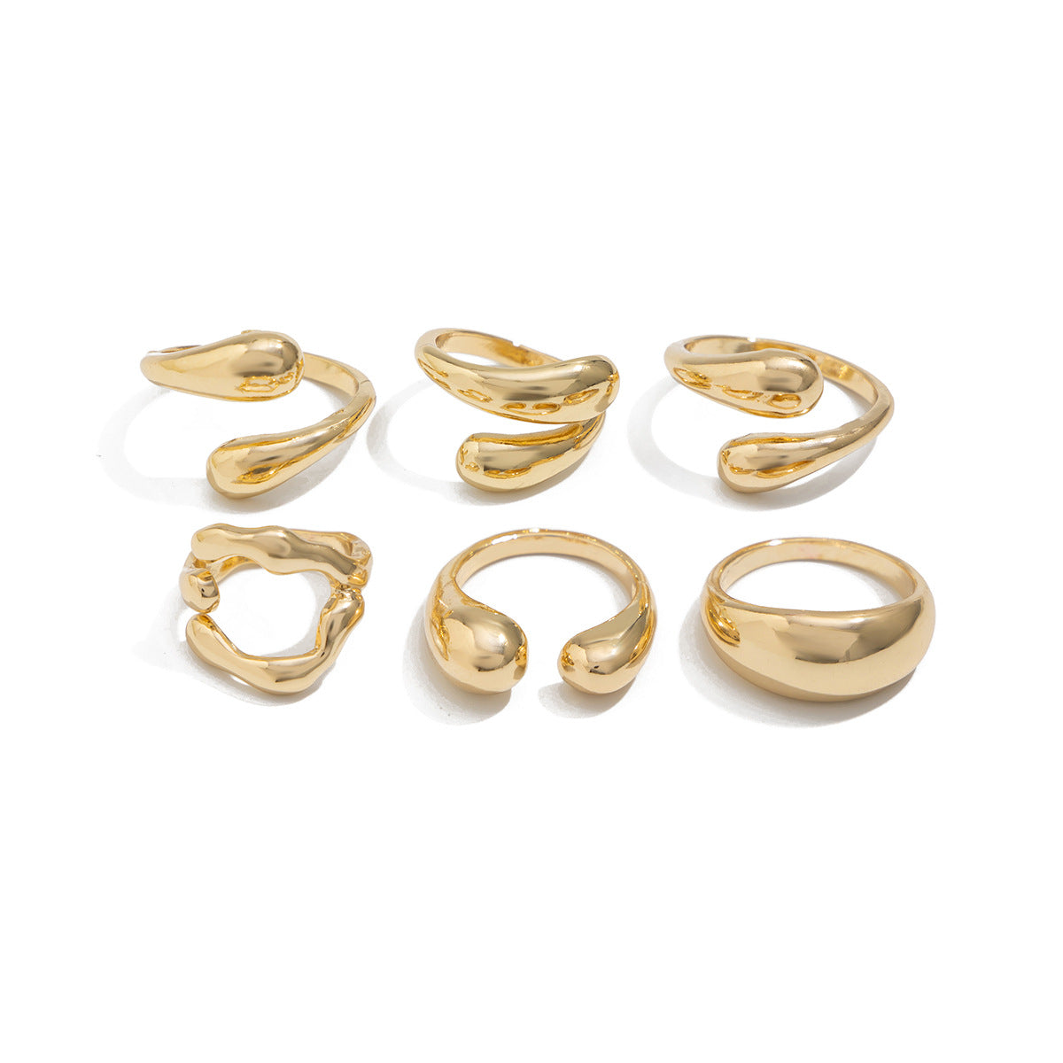 Liquid Lava Drop Ring & Earring Set