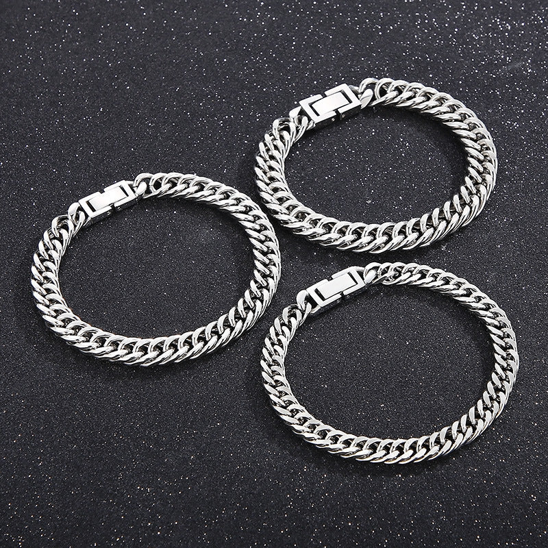 Titanium Cuban Link Chain Bracelet